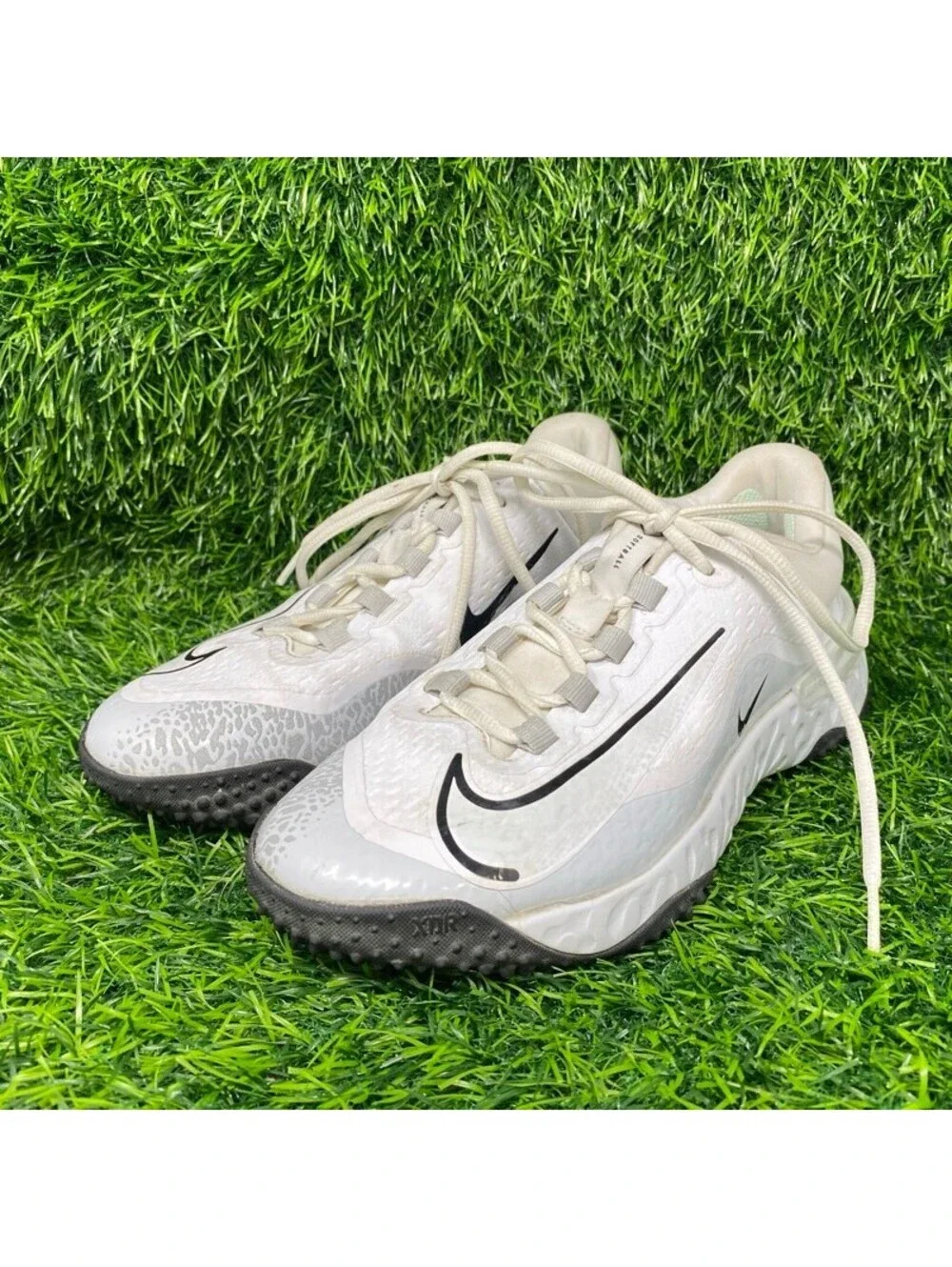 Nike Alpha Huarache Elite 4 FD2746-102 Womens Size 8 Turf Softball White 2295